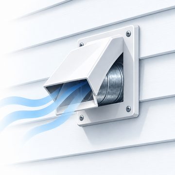 Clean dryer vent on an outside wall